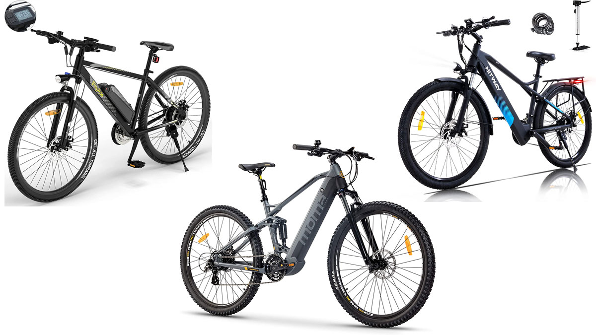 Moma Bikes Bicicleta Electrica, EMTB 29, Suspension delantera, Shimano  24v, Frenos de disco hidráulicos, Bateria Integrada