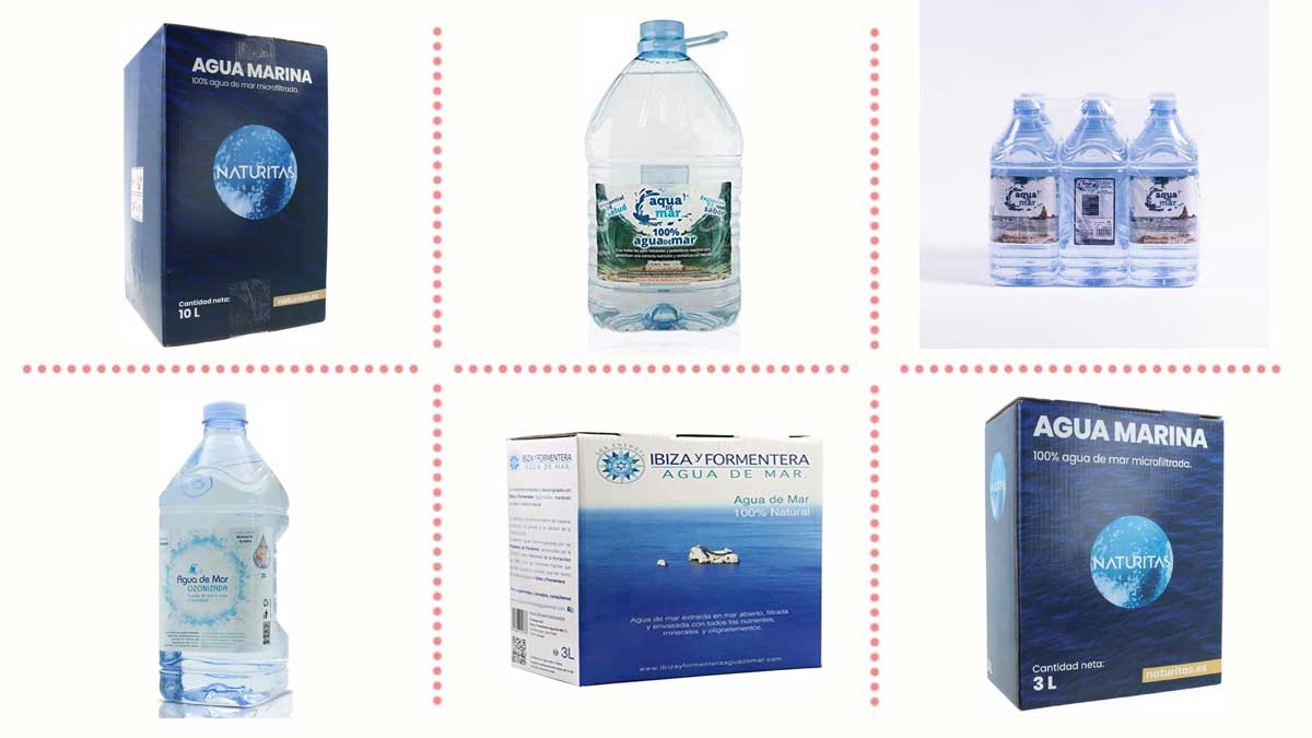 Agua de Mar hipertónica 5 litros - Envase de Plástico Libre de Bisfenol A y  Ftalatos - Aqua