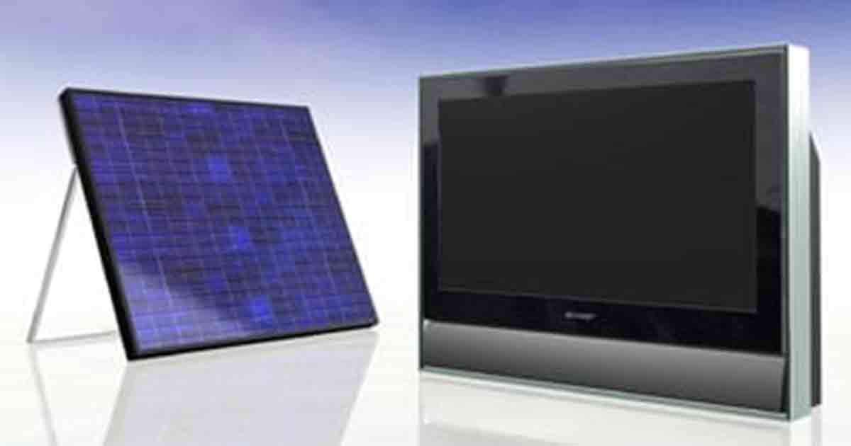 Primer televisor LCD alimentado con energía solar