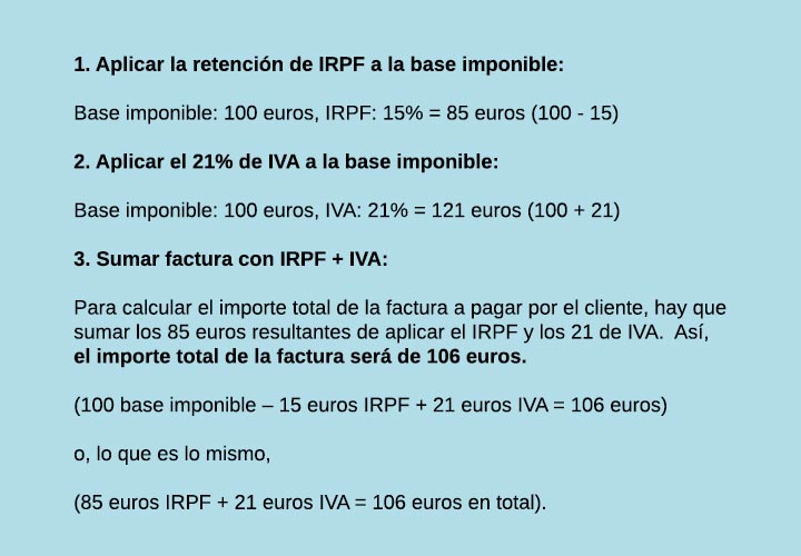 Cómo Hacer Una Factura Con IVA E IRPF