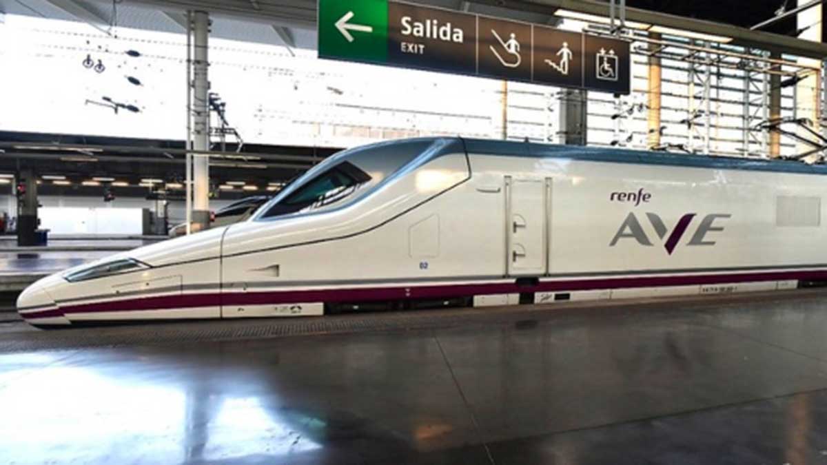 Cabeza del AVE dentro de la estación.