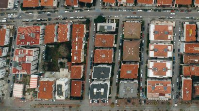Vista aérea de viviendas en Barcelona.