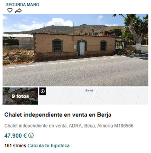 Chalet independiente en Solvia por 47.900 euros