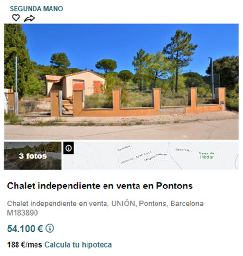 Chalet independiente en Solvia por 54.100 euros