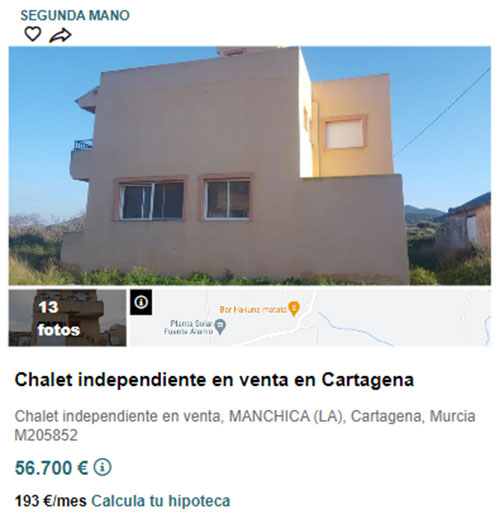 Chalet independiente en Solvia por 56.700 euros