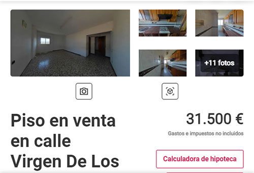 Piso en Castellón por 31.500 euros