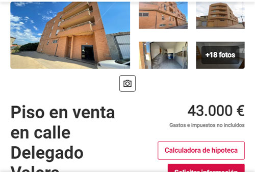Piso en Castellón por 43.000 euros