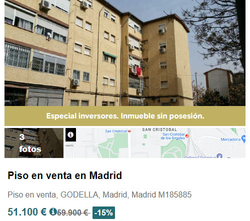 Piso en Madrid por 51.000 euros