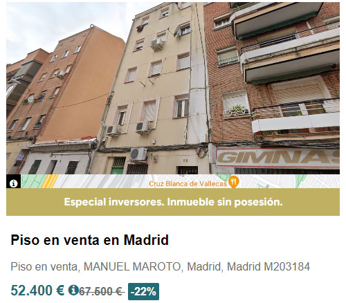 Piso en Madrid por 52.400 euros