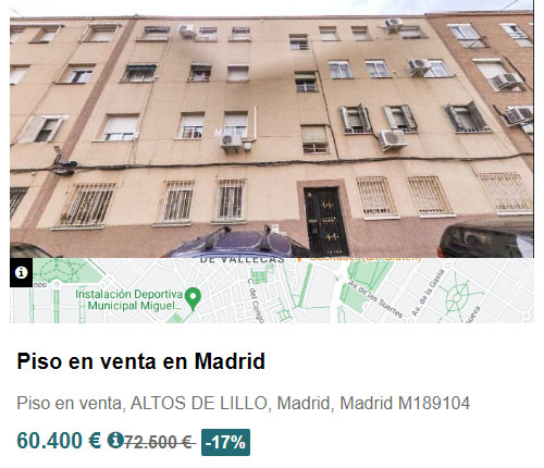 Piso en Madrid por 60.000 euros