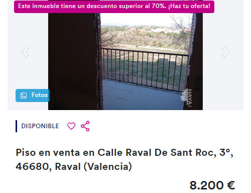Piso en Valencia por 8.200 euros