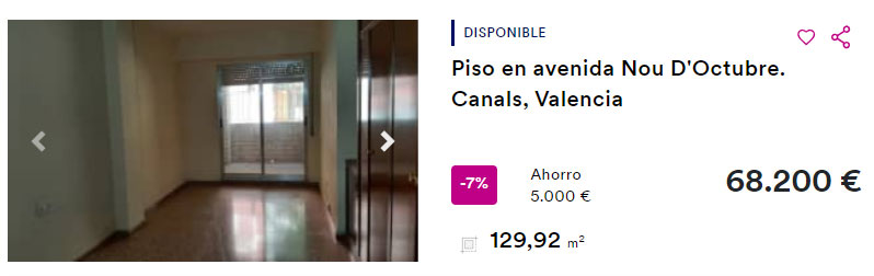 Piso en Canals.