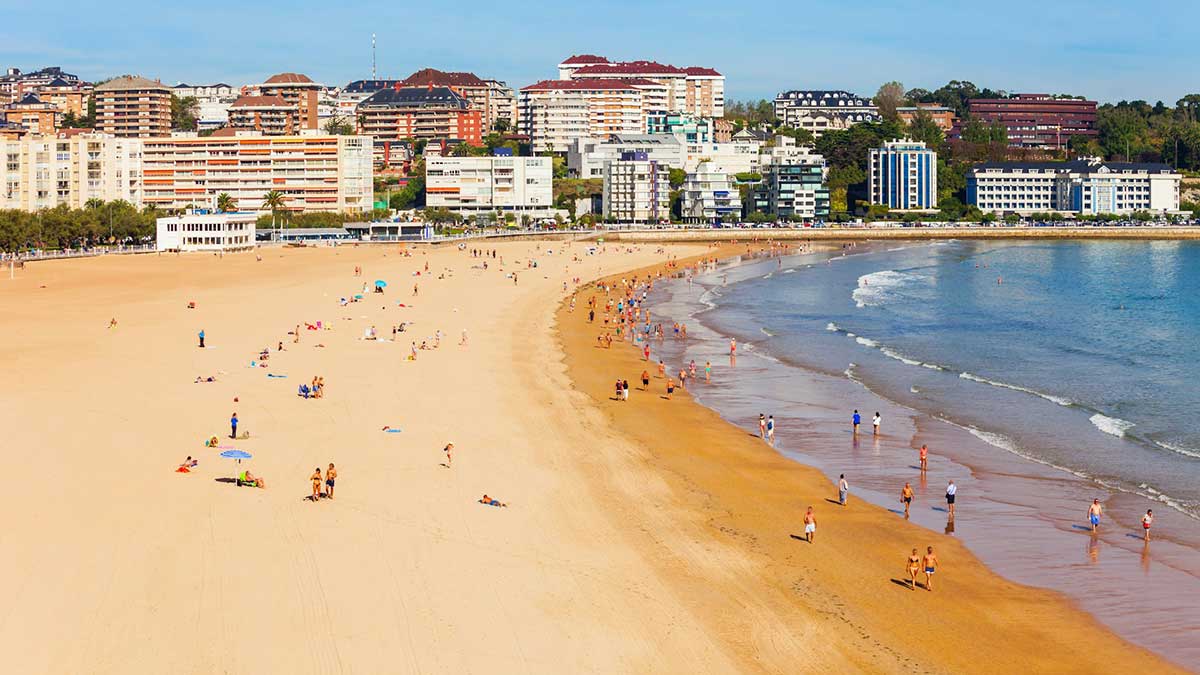 Playa en Santander.