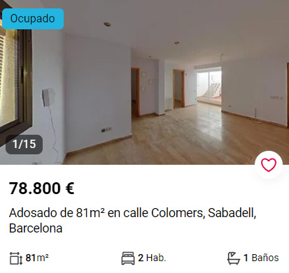 Adosado ocupado en Sabadell, Barcelona.