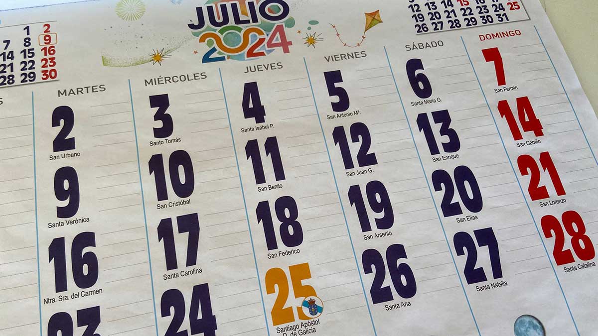 Festivo 25 de julio Santiago Apóstol.