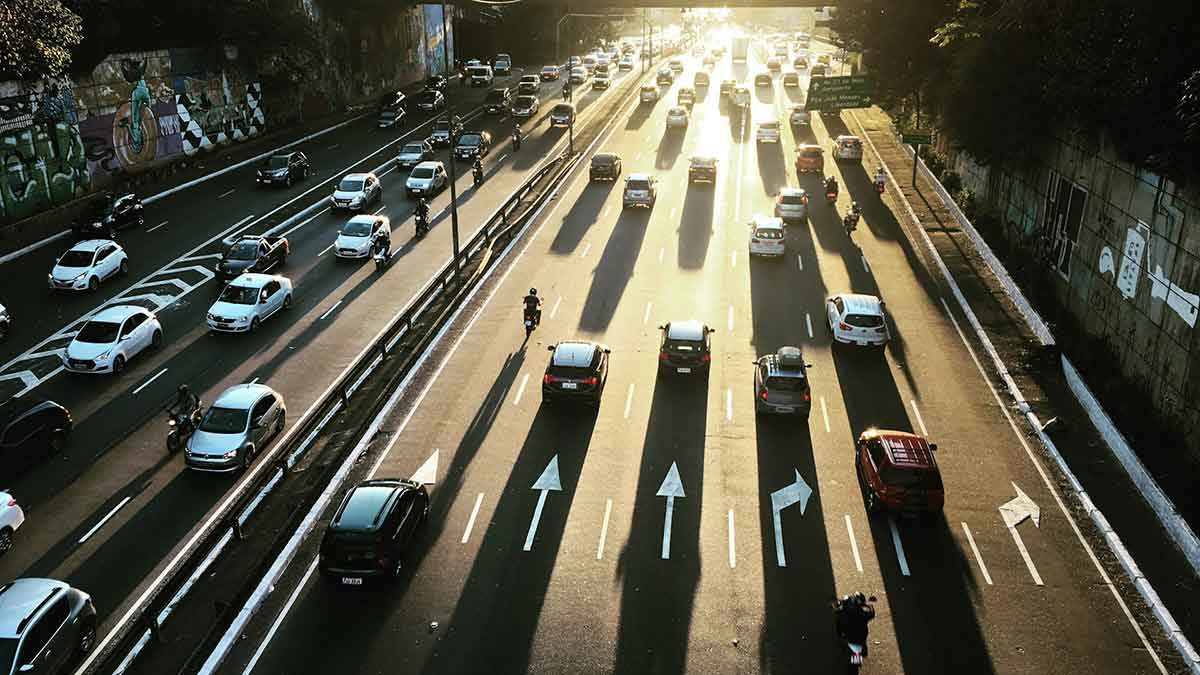 Carriles en una carretera.