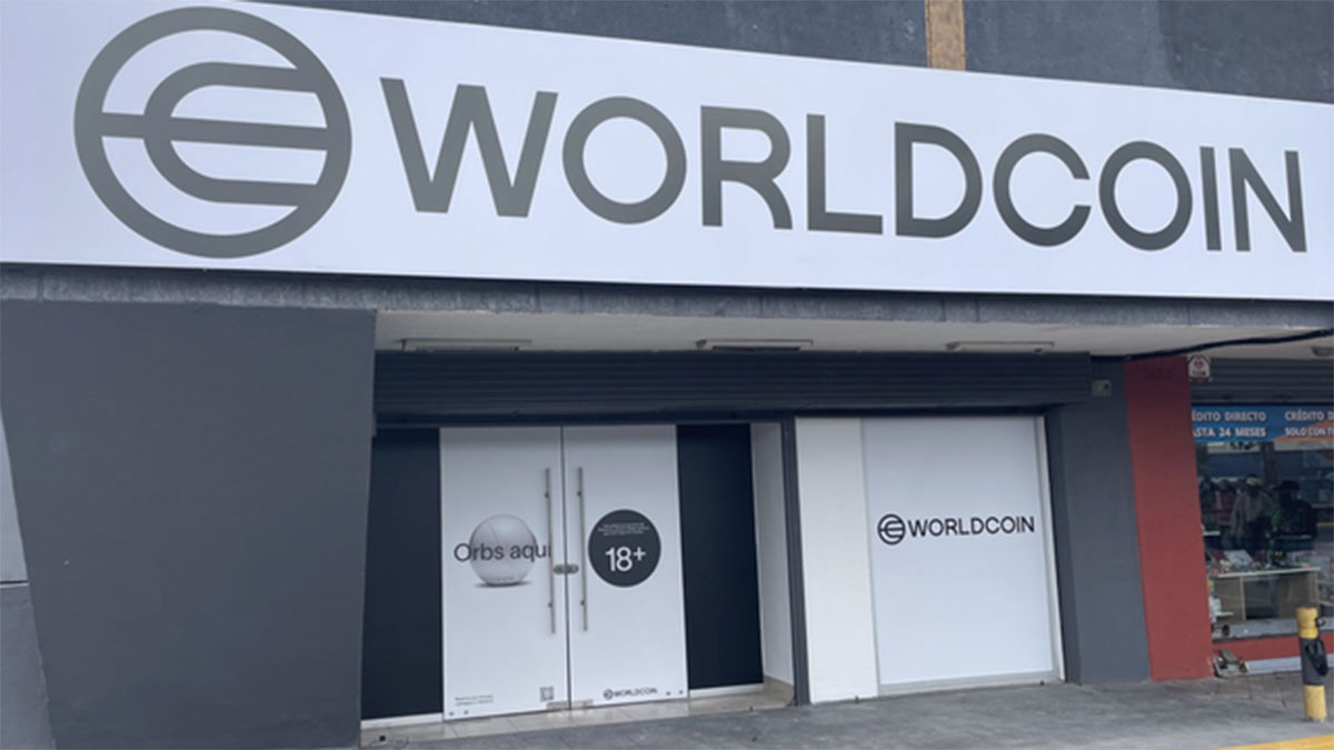 Local de Worldcoin para registrar el iris.