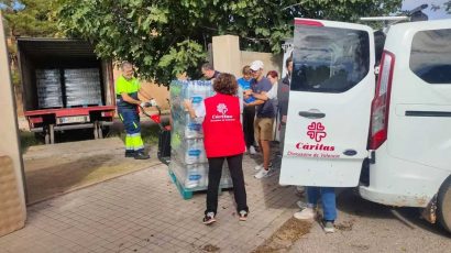 Donaciones de Cáritas a los afectados por la Dana en Valencia.