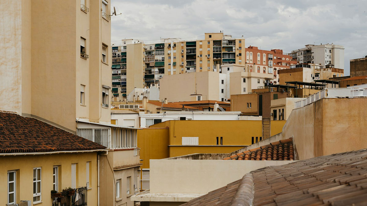 Bloques de pisos en España.