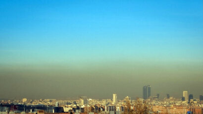 La 'boina' de contaminación en Madrid.